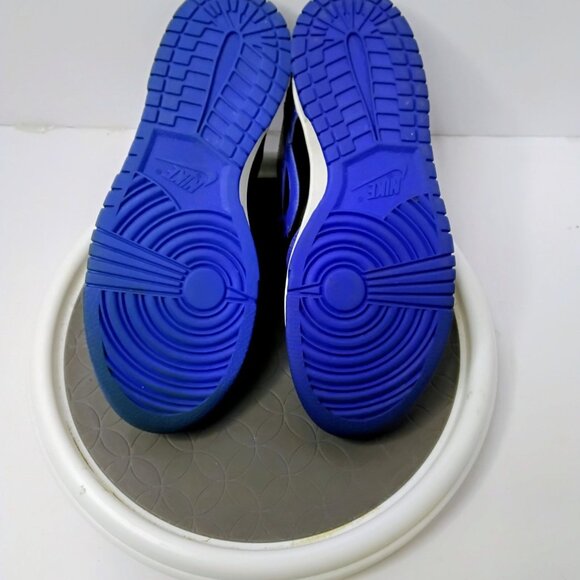 Nike Youth Dunk Low Black/Blue Sneakers Size 6.5Y EU 39 Leather/Mesh Casual Shoe - Picture 4 of 7